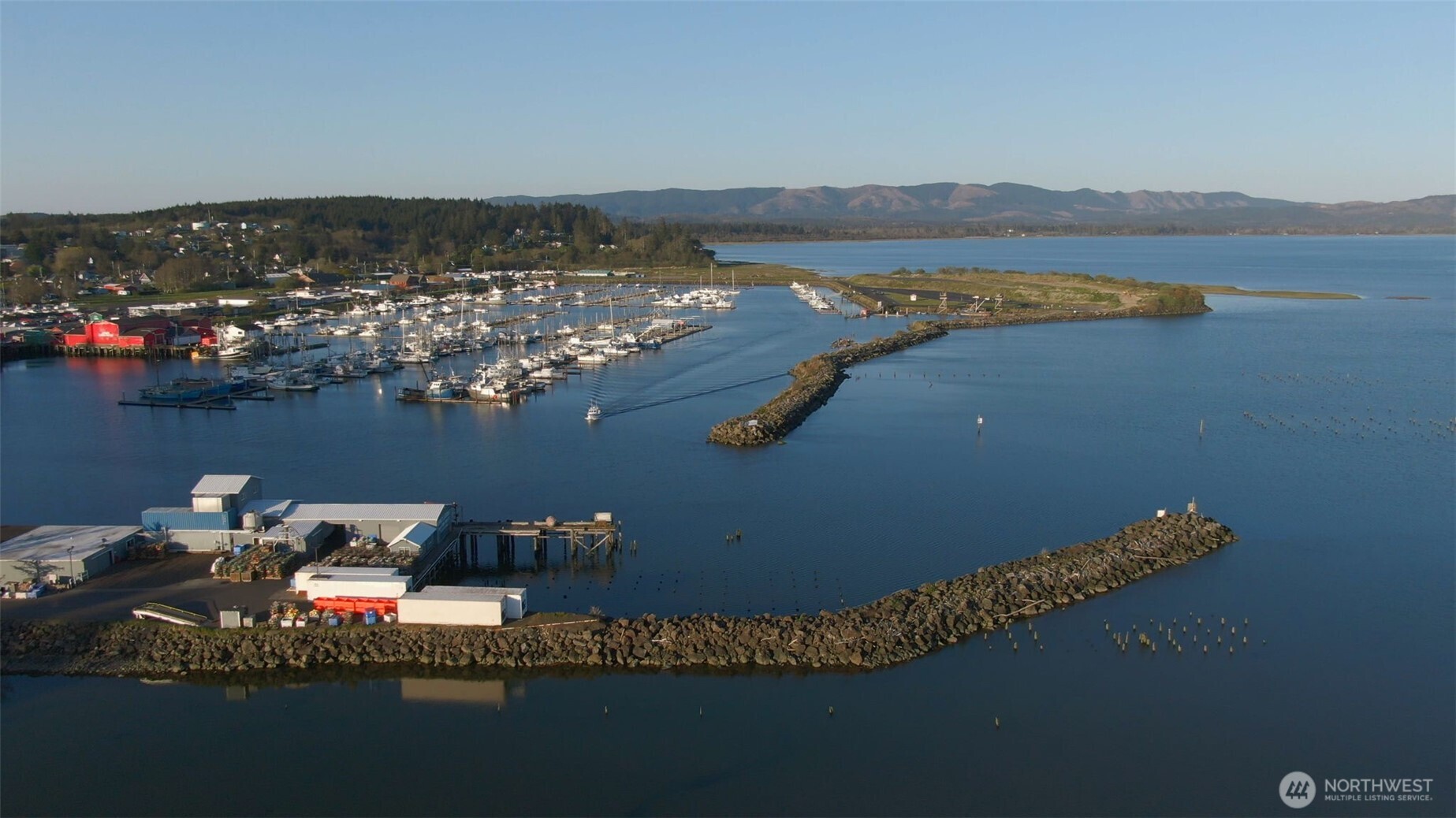 3224 Overlook Loop Ilwaco, WA 98624 - Photo 37 of 38 an aerial view of a house with a lake view