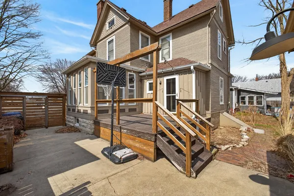 a backyard of a house
