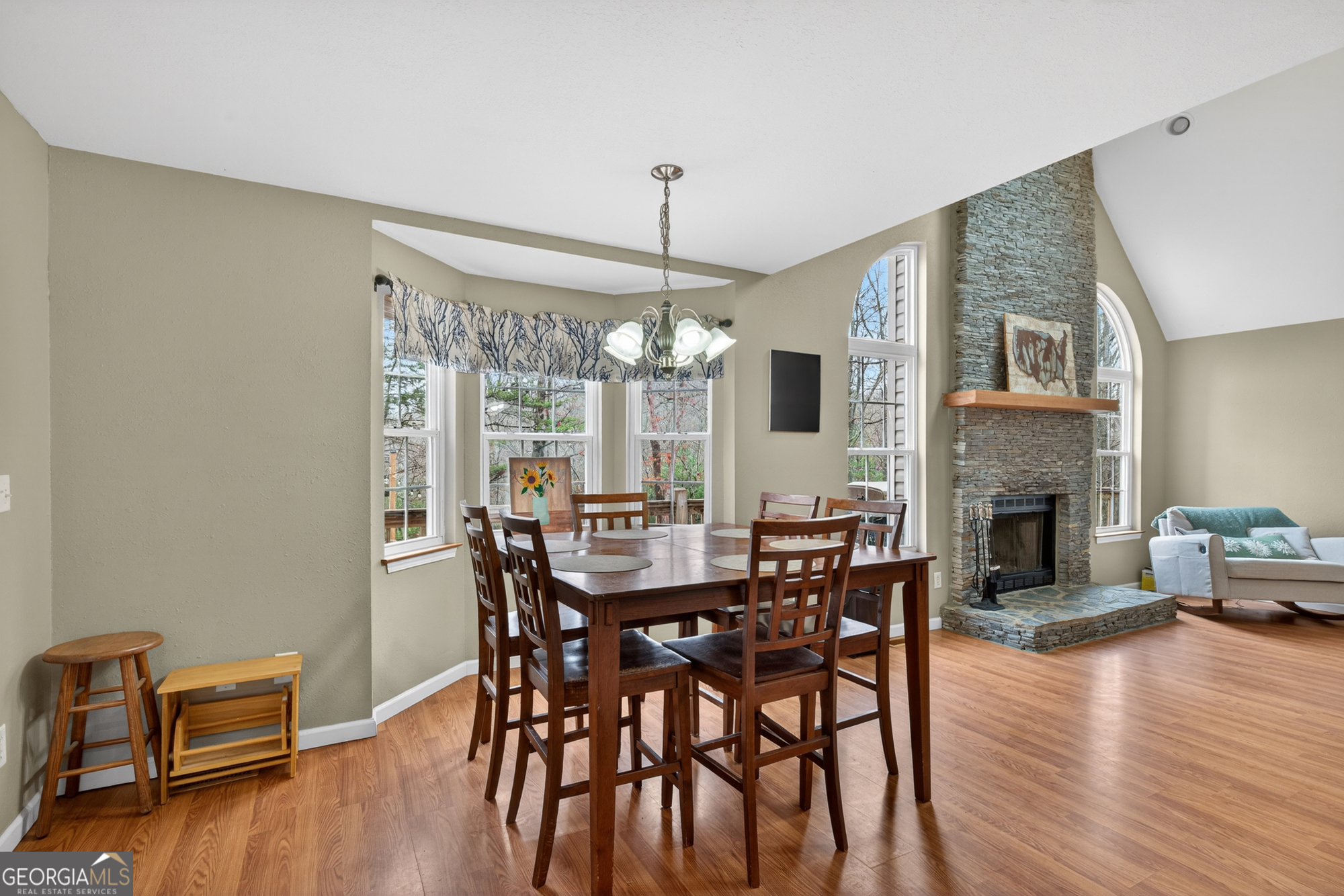 756 Gordon Thomas Road Blairsville, GA 30512 - Photo 12 of 65 a view of a dining room with furniture window and wooden floor