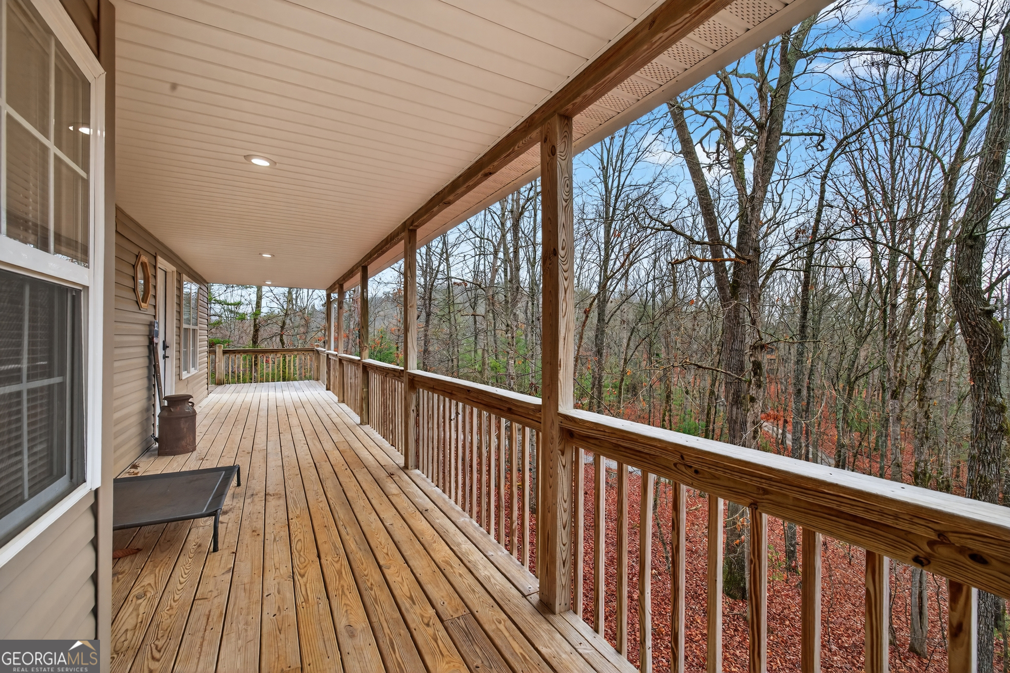 756 Gordon Thomas Road Blairsville, GA 30512 - Photo 62 of 65 a view of balcony with wooden floor and fence