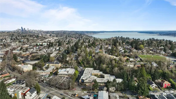 an aerial view of multiple house