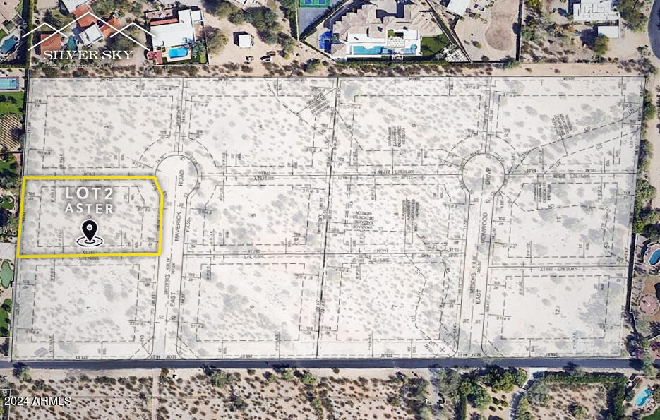 6126 East Maverick Road, Unit 2 Paradise Valley, AZ 85253 - Photo 3 of 9 SSPV Aster Lot 2 - Aerial Location