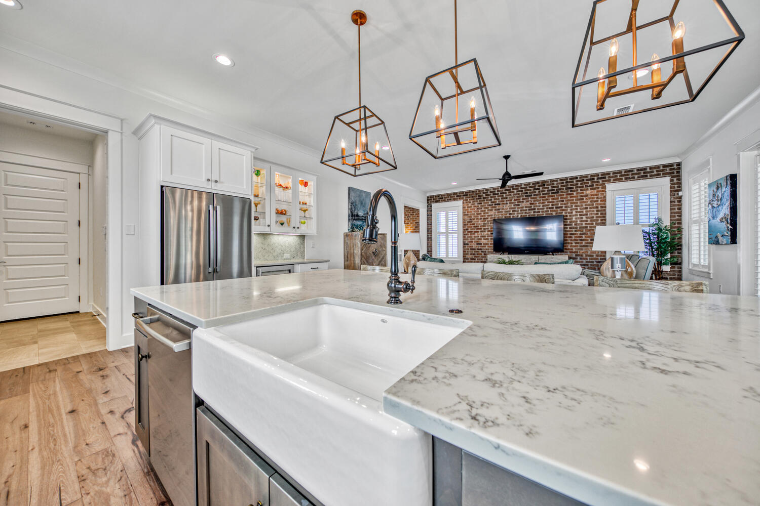235 Ridgewalk Circle Santa Rosa Beach, FL 32459 - Photo 19 of 44 a kitchen with a stove a sink and a refrigerator