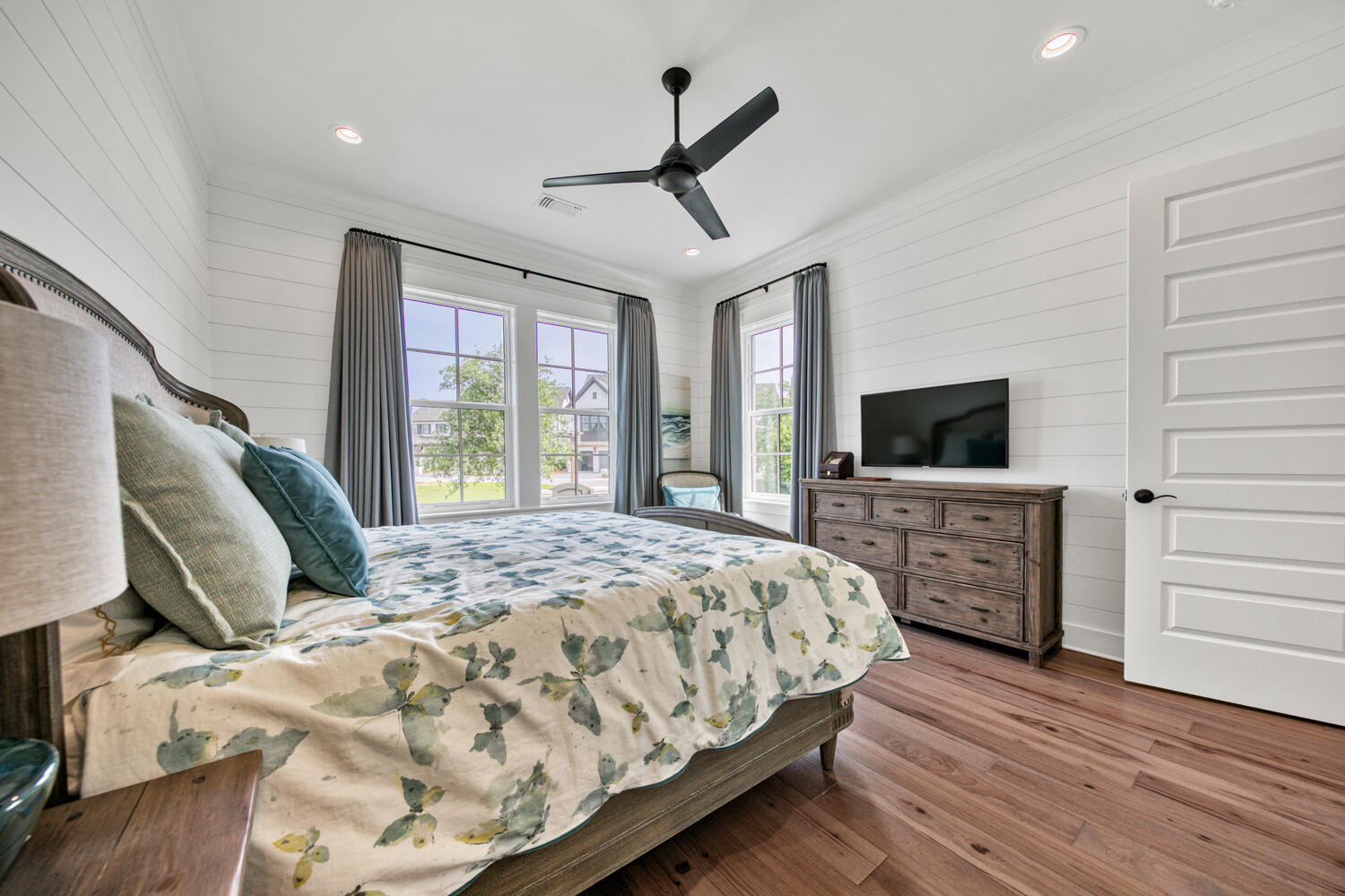 235 Ridgewalk Circle Santa Rosa Beach, FL 32459 - Photo 5 of 44 a bedroom with a bed and a flat screen tv