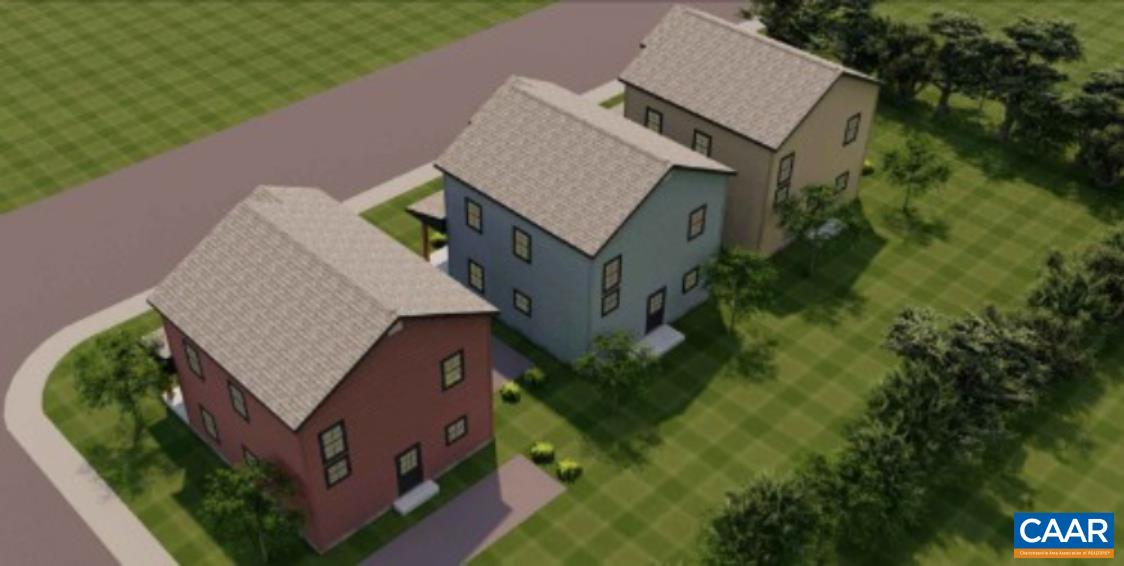 1418 Hampton Street Charlottesville, VA 22902 - Photo 26 of 27 an aerial view of a house with a garden and large trees