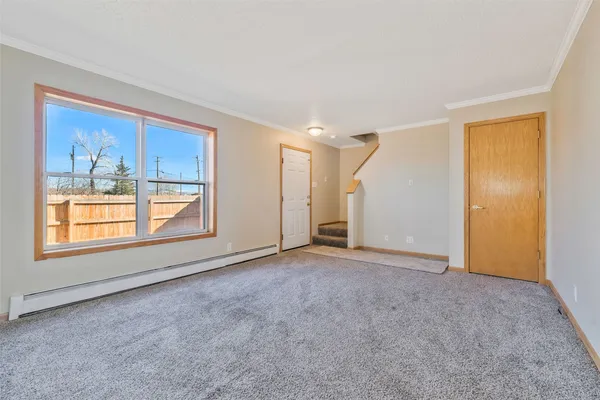 an empty room with a window