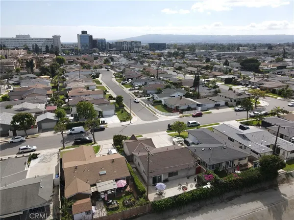an aerial view of a city with lots of residential buildings