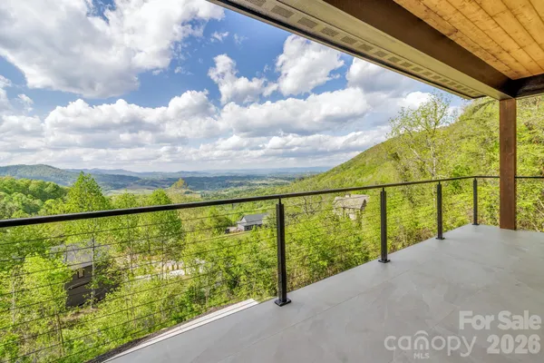 a view of ocean from a balcony