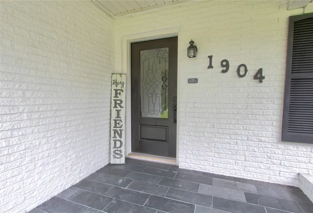 a view of front door