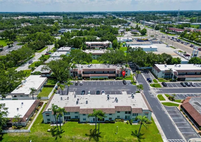 an aerial view of a city