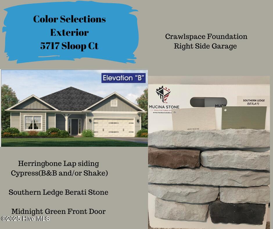 5717 Sloop Court New Bern, NC 28560 - Photo 8 of 24 Color Selections- Kitchen 1118 Coral Ree