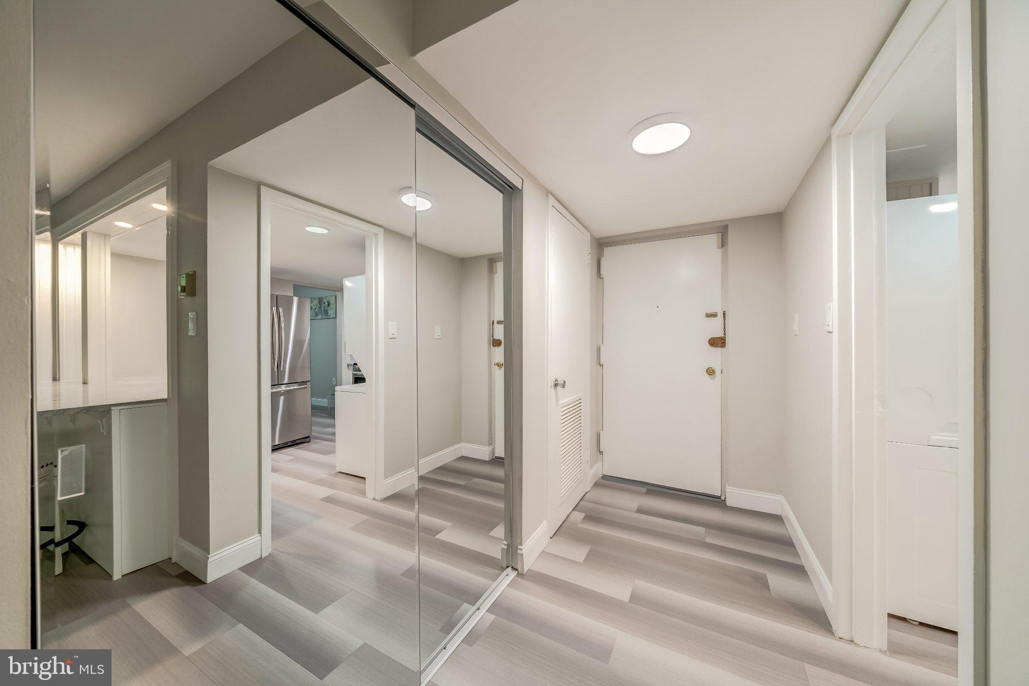 Modern entryway with sleek design.