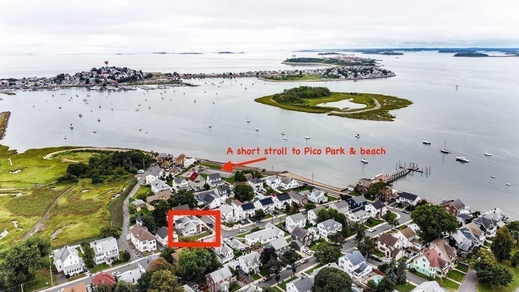 4 Pico Avenue Winthrop, MA 02152 - Photo 16 of 42 an aerial view of lake residential houses with outdoor space