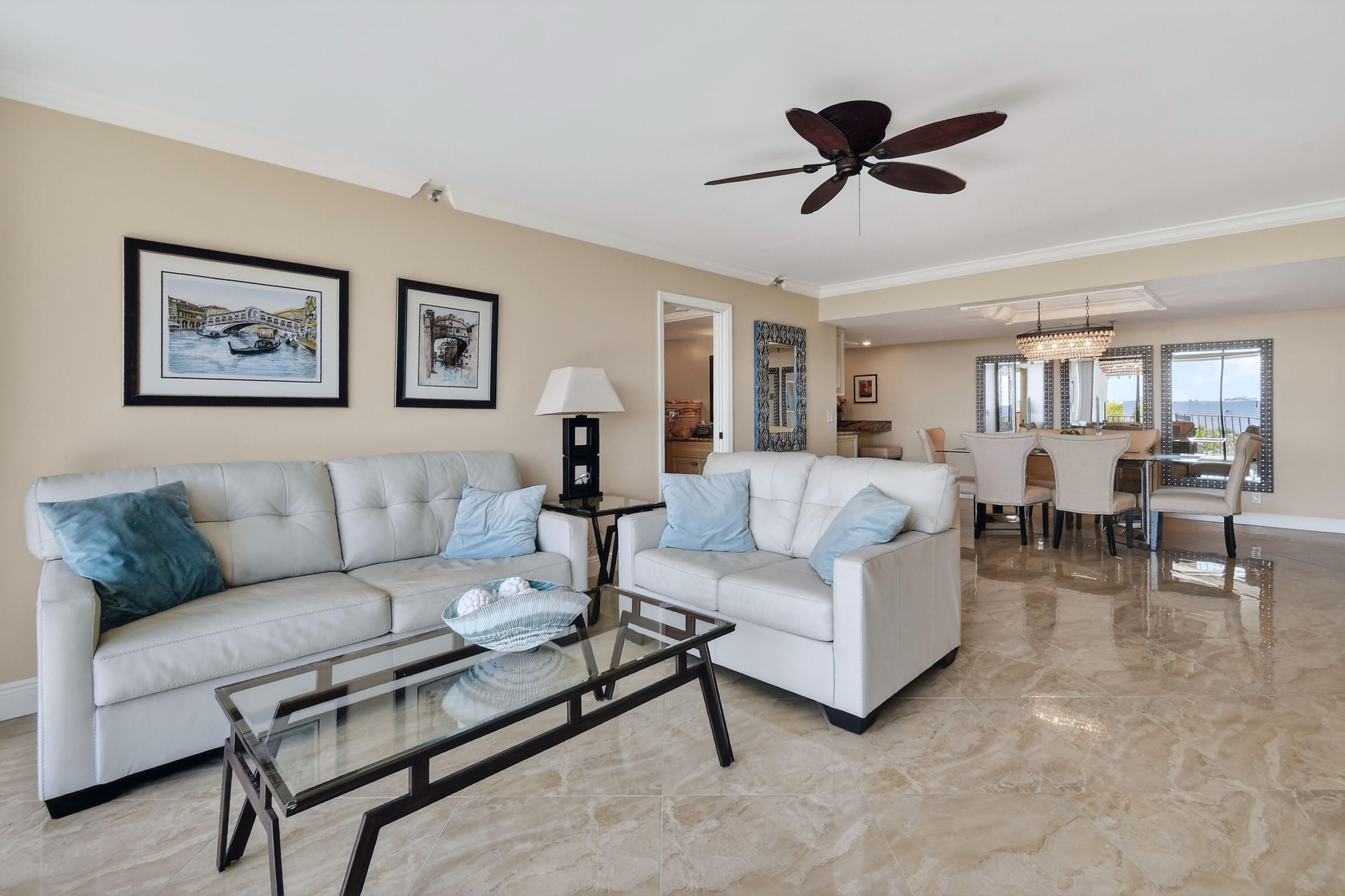 1300 Florida A1A, Unit 320 Jupiter, FL 33477 - Photo 9 of 92 a living room with furniture and a view of bedroom