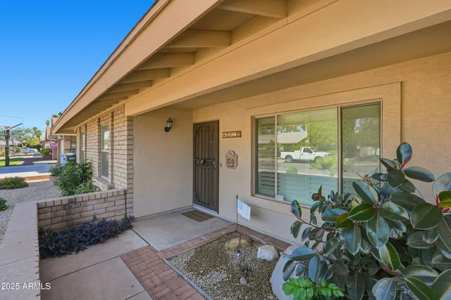 a house view with a seating space