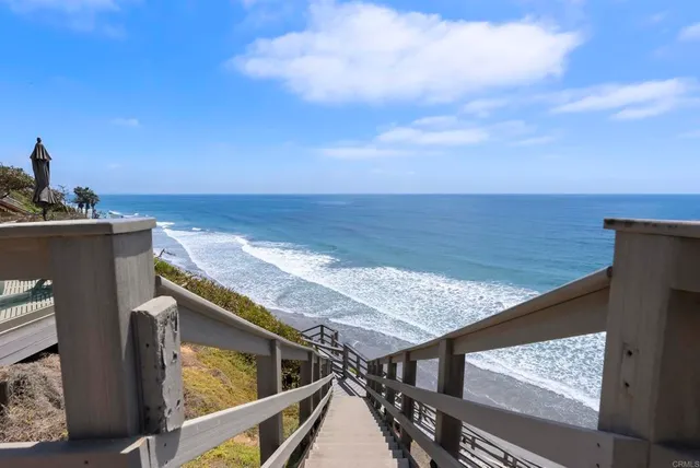 a view of an ocean from a balcony