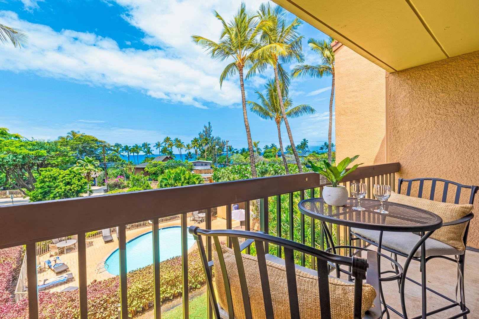 2191 South Kihei Road, Unit 1305 Kihei, HI 96753 - Photo 20 of 21 a view of a balcony with wooden floor