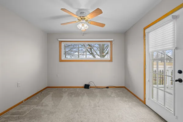 an empty room with a window