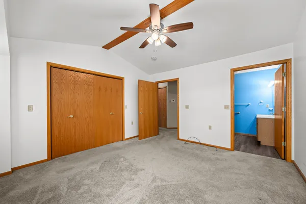 a view of a room with closet area