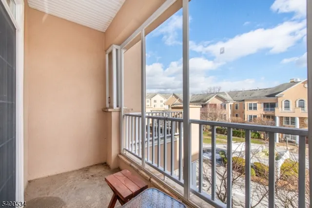 a view of a city from a balcony