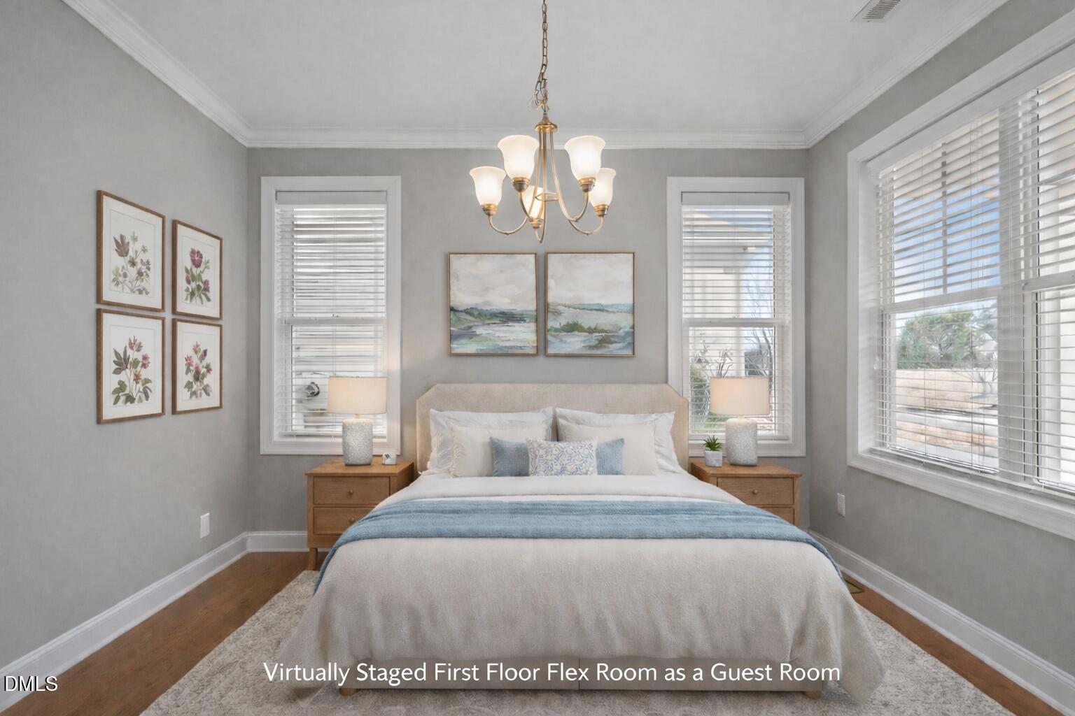 2844 Bogle Branch Court Raleigh, NC 27606 - Photo 8 of 54 a bedroom with a large bed and a window