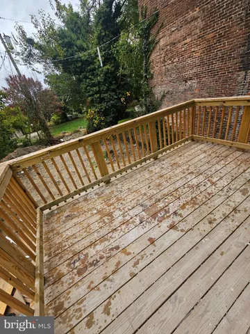 a balcony with trees