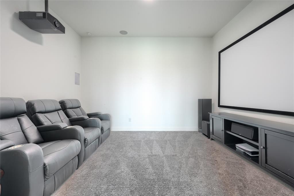 462 Infinito Drive Sunnyvale, TX 75182 - Photo 34 of 37 Cinema room featuring carpet and baseboards
