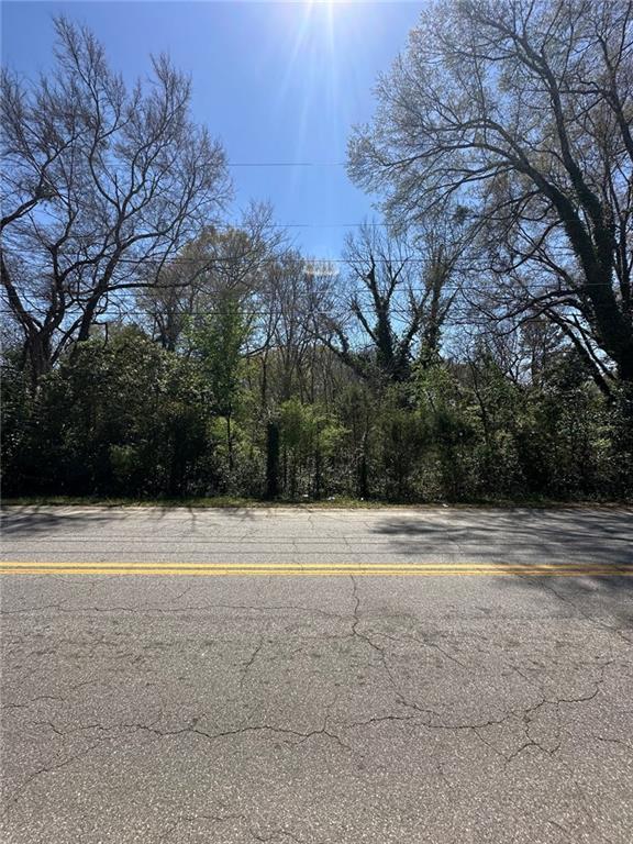 a view of of water with trees
