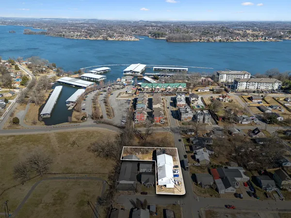 an aerial view of multiple house