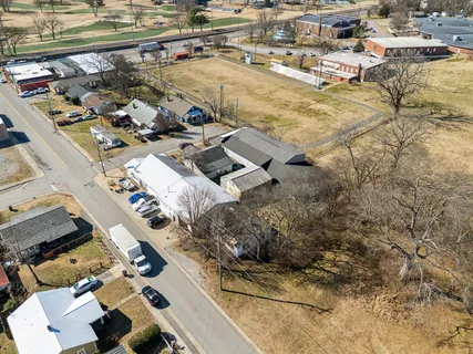an aerial view of a city
