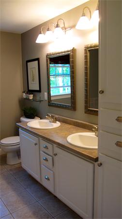 160 Barker Hill Road Townsend, MA 01469 - Photo 21 of 29 a bathroom with a granite countertop sink and a mirror
