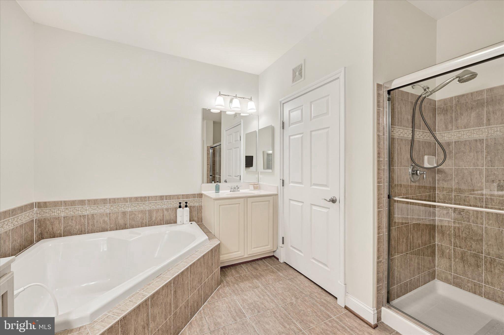 3000 Stone Cliff Drive, Unit 205 Baltimore, MD 21209 - Photo 19 of 28 a bathroom with a bathtub and shower