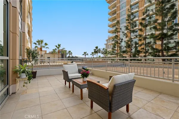 a view of outdoor space with seating area