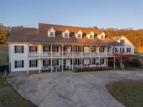 a front view of a building