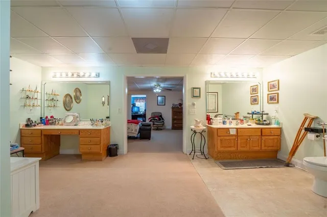 a view of big yard with a house