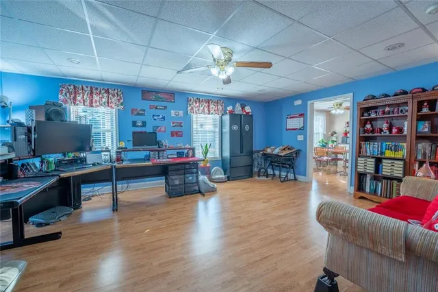 a view of an ocean and beach