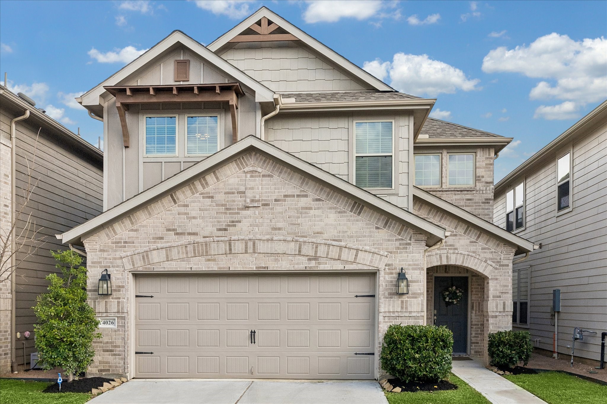 4026 Delta Rose Street Houston, TX 77018 - Photo 36 of 44 Charming two story with a blend of brick and siding, gabled roof lines, covered entry and two car garage