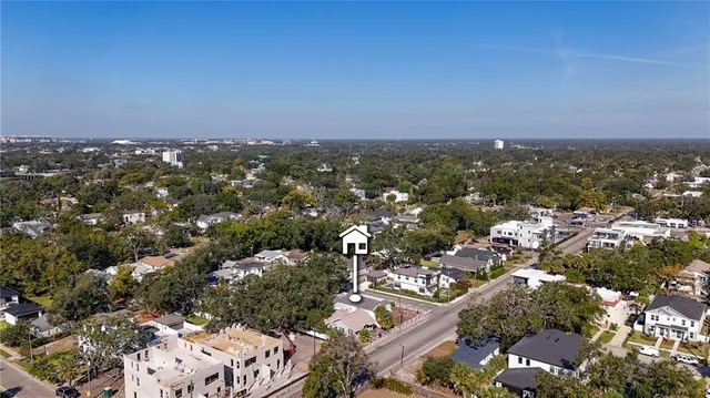 an aerial view of multiple house