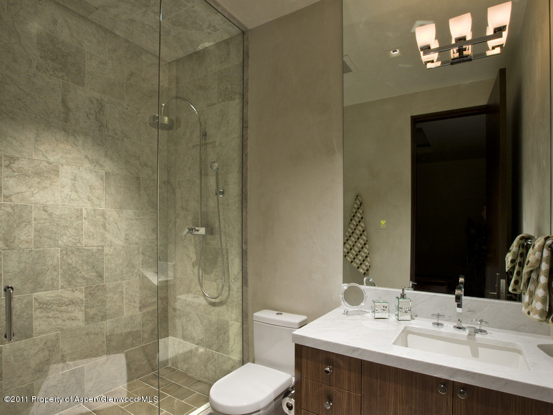 675 Aspen Alps Road South Aspen, CO 81611 - Photo 31 of 37 a bathroom with a sink shower and a toilet