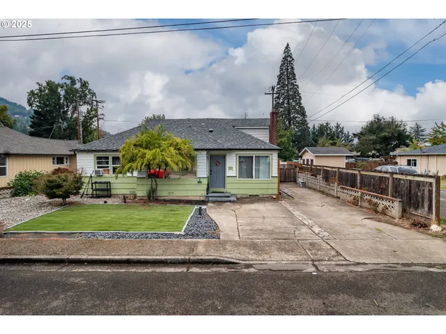 a house view with a garden space