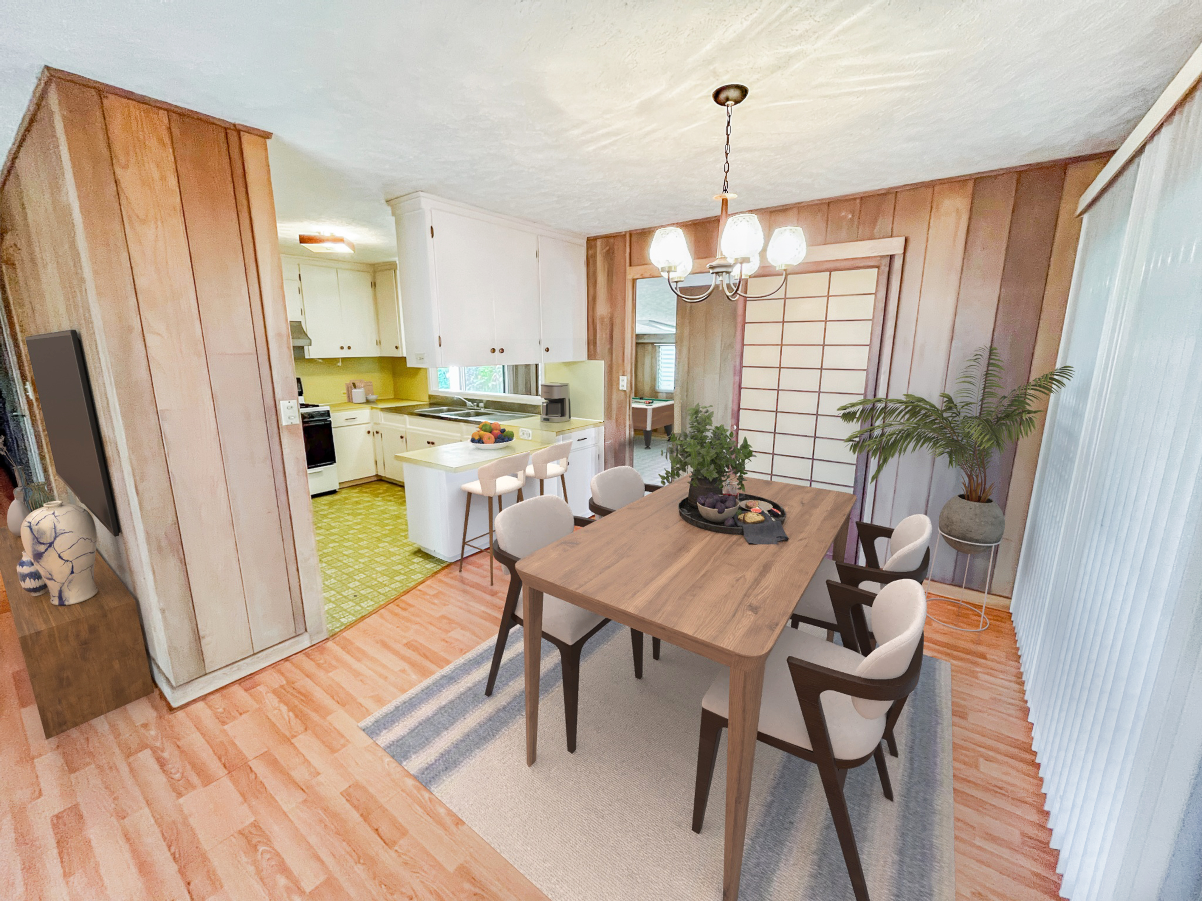 106 Laula Road Hilo, HI 96720 - Photo 8 of 30 a view of a dining room with furniture window and wooden floor