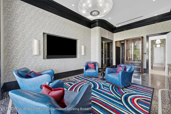 view of a bathroom with a shower and a glass door
