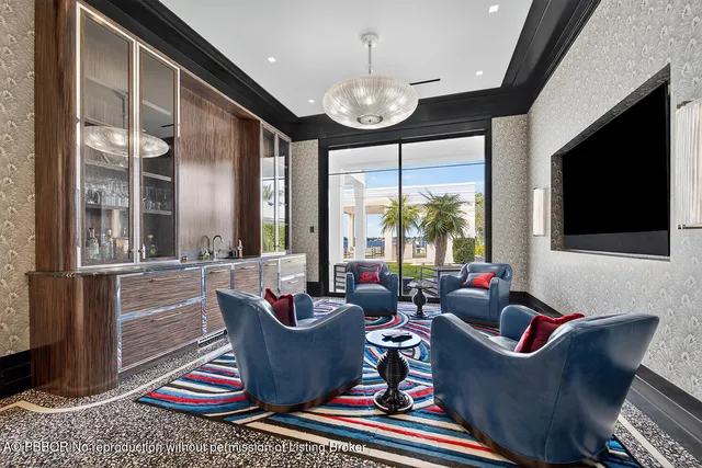 a view of a balcony with city view