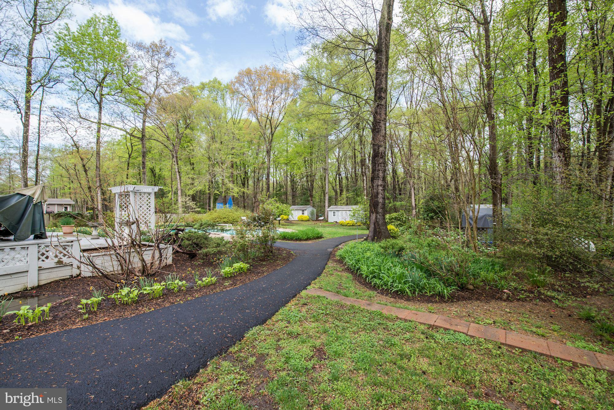6016 Chapman Road Lorton, VA 22079 - Photo 27 of 47 Paved paths edge the backyard to the 3 sheds.