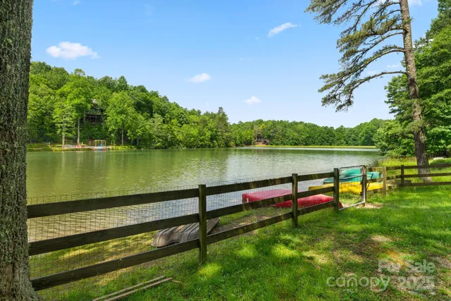 a view of an outdoor space with a lake view