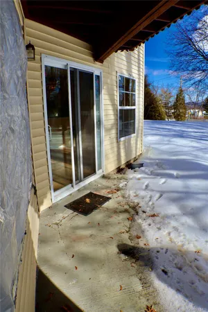 a view of a backyard of a house