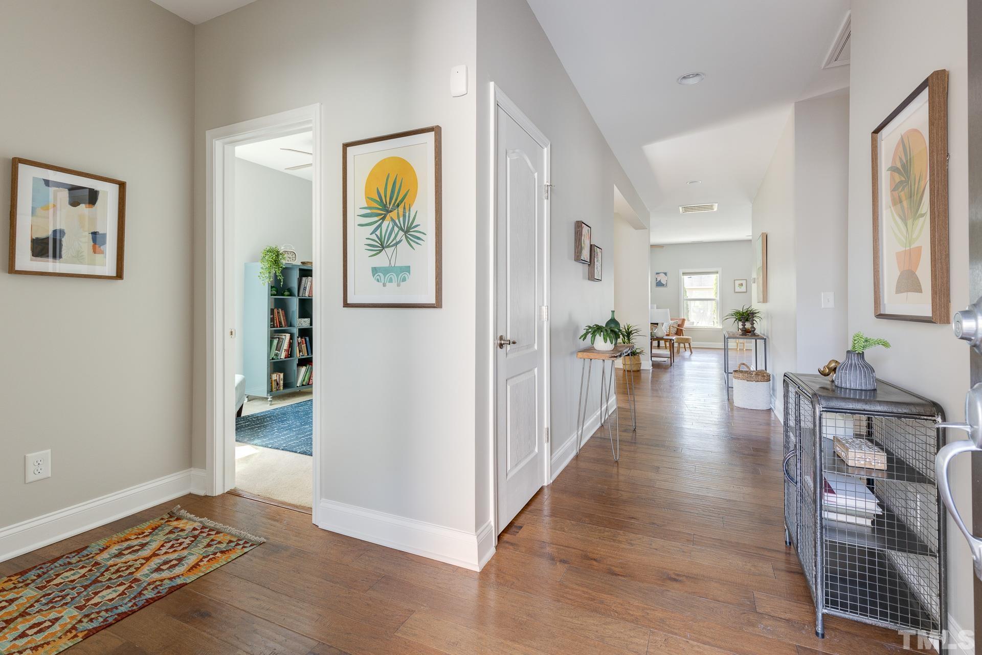 128 Rosaline Lane Durham, NC 27713 - Photo 4 of 31 a view of an entryway with wooden floor