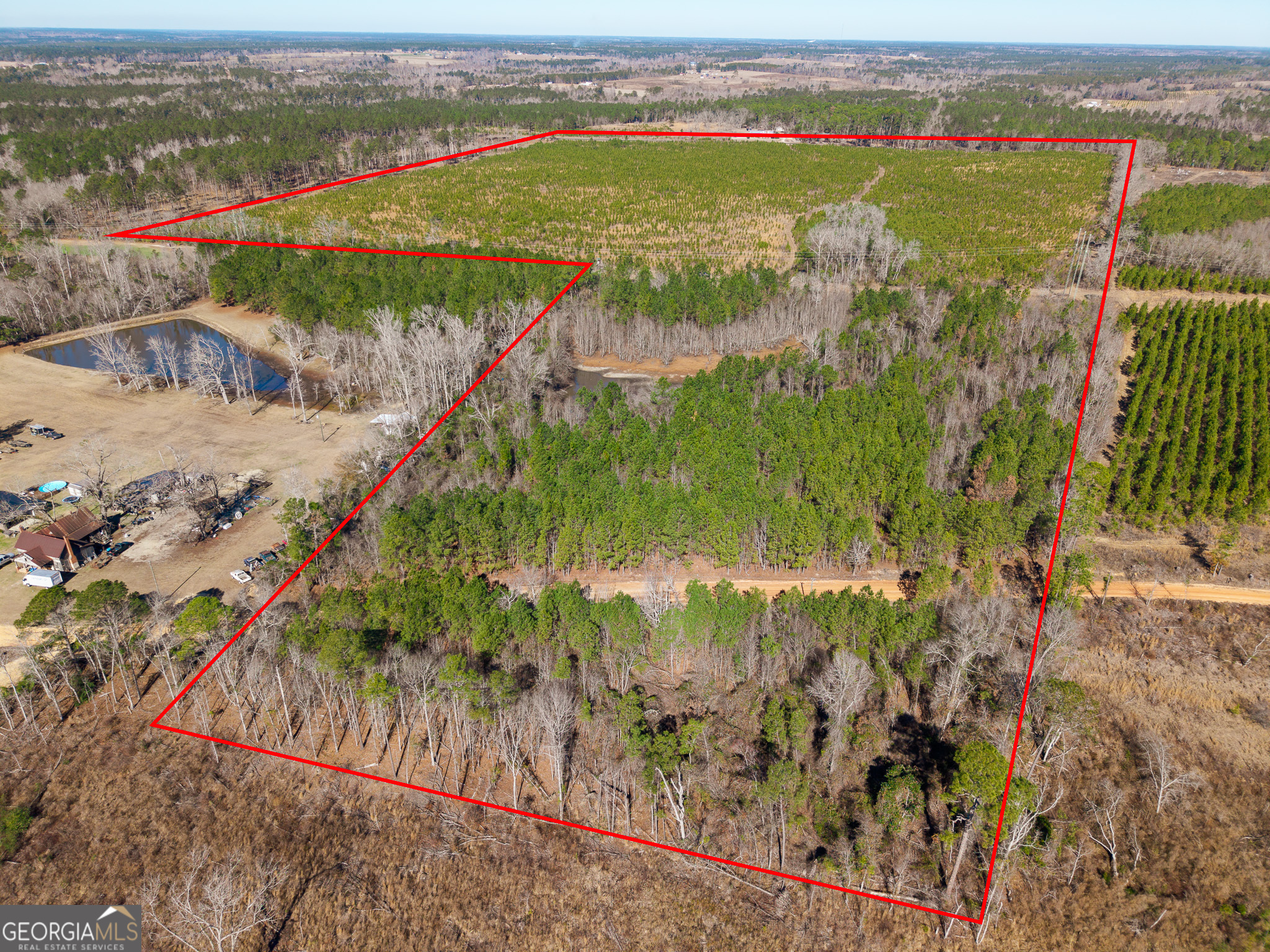 2527 Henry Moxley Road Cobbtown, GA 30420 - Photo 16 of 30 a view of a lake with a mountain