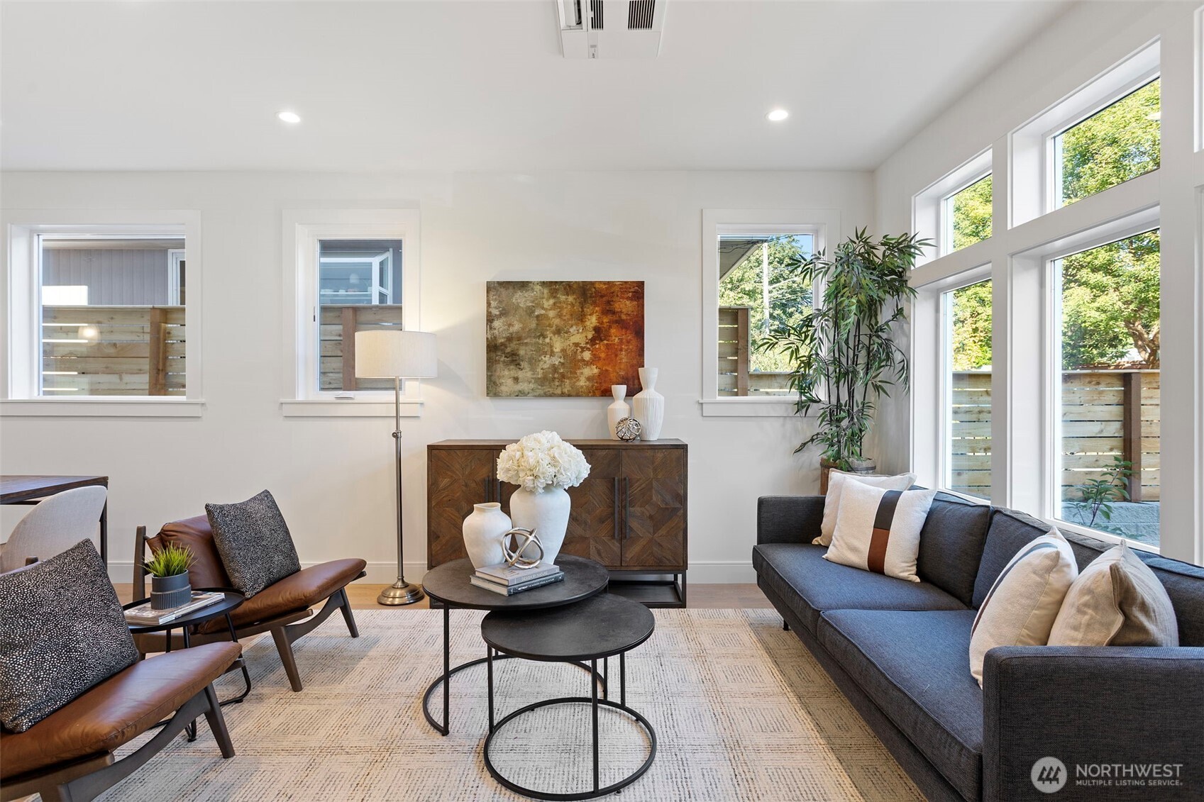8007 25th Avenue Northwest Seattle, WA 98117 - Photo 6 of 31 a living room with furniture and a large window