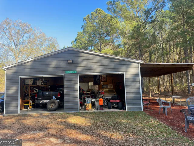 a view of a car garage